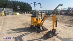 2022 JCB 8008 rubber tracked excavator (s/n 3090519) with 3 buckets, blade, piped, expanding tracks & ROPS - 6