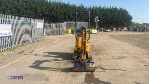 2022 JCB 8008 rubber tracked excavator (s/n 3090519) with 3 buckets, blade, piped, expanding tracks & ROPS - 14