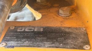 2022 JCB 8008 rubber tracked excavator (s/n 3090519) with 3 buckets, blade, piped, expanding tracks & ROPS - 18