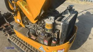 2022 JCB 8008 rubber tracked excavator (s/n 3090519) with 3 buckets, blade, piped, expanding tracks & ROPS - 24