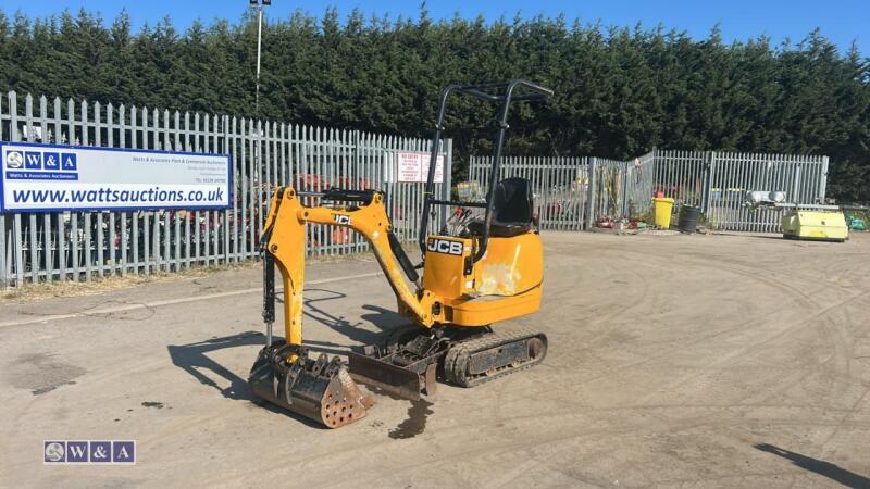 2022 JCB 8008 rubber tracked excavator (s/n 3165768) with 3 buckets, blade, piped, expanding tracks & ROPS