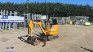2022 JCB 8008 rubber tracked excavator (s/n 3165768) with 3 buckets, blade, piped, expanding tracks & ROPS