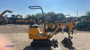 2022 JCB 8008 rubber tracked excavator (s/n 3165768) with 3 buckets, blade, piped, expanding tracks & ROPS - 5