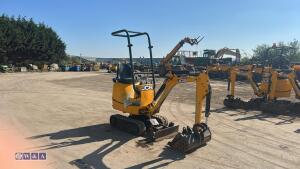 2022 JCB 8008 rubber tracked excavator (s/n 3165768) with 3 buckets, blade, piped, expanding tracks & ROPS - 6