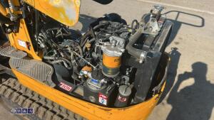2022 JCB 8008 rubber tracked excavator (s/n 3165768) with 3 buckets, blade, piped, expanding tracks & ROPS - 19