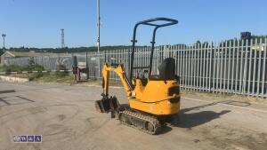 2022 JCB 8008 rubber tracked excavator (s/n 3165643) with 3 buckets, blade, piped, expanding tracks & ROPS - 3