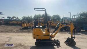 2022 JCB 8008 rubber tracked excavator (s/n 3165643) with 3 buckets, blade, piped, expanding tracks & ROPS - 6