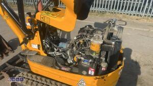 2022 JCB 8008 rubber tracked excavator (s/n 3165643) with 3 buckets, blade, piped, expanding tracks & ROPS - 19
