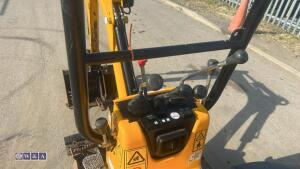 2022 JCB 8008 rubber tracked excavator (s/n 3165643) with 3 buckets, blade, piped, expanding tracks & ROPS - 21