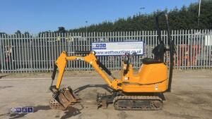 2021 JCB 8008 rubber tracked excavator (s/n 3041780) with 3 buckets, blade, piped, expanding tracks & ROPS - 2