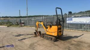 2021 JCB 8008 rubber tracked excavator (s/n 3041780) with 3 buckets, blade, piped, expanding tracks & ROPS - 3