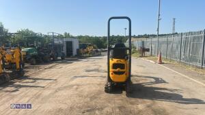 2021 JCB 8008 rubber tracked excavator (s/n 3041780) with 3 buckets, blade, piped, expanding tracks & ROPS - 4