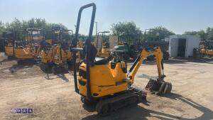 2021 JCB 8008 rubber tracked excavator (s/n 3041780) with 3 buckets, blade, piped, expanding tracks & ROPS - 5