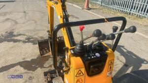 2021 JCB 8008 rubber tracked excavator (s/n 3041780) with 3 buckets, blade, piped, expanding tracks & ROPS - 21