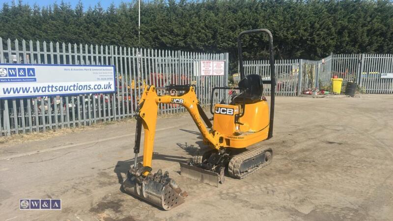 2021 JCB 8008 rubber tracked excavator (s/n 3041802) with 3 buckets, blade, piped, expanding tracks & ROPS