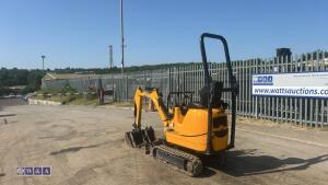 2021 JCB 8008 rubber tracked excavator (s/n 3041802) with 3 buckets, blade, piped, expanding tracks & ROPS - 2