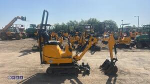 2021 JCB 8008 rubber tracked excavator (s/n 3041802) with 3 buckets, blade, piped, expanding tracks & ROPS - 4