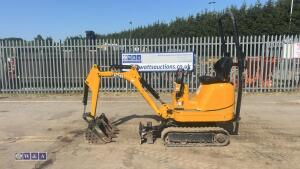 2021 JCB 8008 rubber tracked excavator (s/n 3041802) with 3 buckets, blade, piped, expanding tracks & ROPS - 8