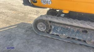 2021 JCB 8008 rubber tracked excavator (s/n 3041802) with 3 buckets, blade, piped, expanding tracks & ROPS - 9