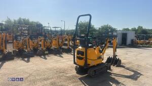 2021 JCB 8008 rubber tracked excavator (s/n 3041802) with 3 buckets, blade, piped, expanding tracks & ROPS - 11