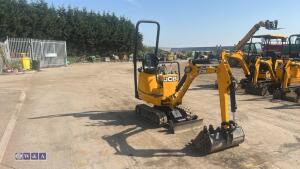 2021 JCB 8008 rubber tracked excavator (s/n 3041802) with 3 buckets, blade, piped, expanding tracks & ROPS - 14
