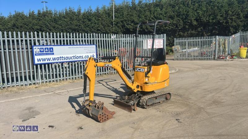 2021 JCB 8008 rubber tracked excavator (s/n 3090466) with 3 buckets, blade, piped, expanding tracks & ROPS