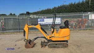 2021 JCB 8008 rubber tracked excavator (s/n 3090466) with 3 buckets, blade, piped, expanding tracks & ROPS - 2