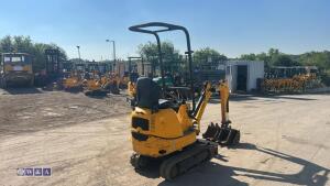 2021 JCB 8008 rubber tracked excavator (s/n 3090466) with 3 buckets, blade, piped, expanding tracks & ROPS - 4