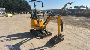 2021 JCB 8008 rubber tracked excavator (s/n 3090466) with 3 buckets, blade, piped, expanding tracks & ROPS - 6