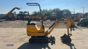 2021 JCB 8008 rubber tracked excavator (s/n 3090466) with 3 buckets, blade, piped, expanding tracks & ROPS - 7