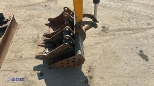 2021 JCB 8008 rubber tracked excavator (s/n 3090466) with 3 buckets, blade, piped, expanding tracks & ROPS - 8