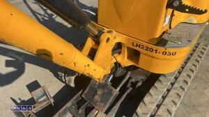 2021 JCB 8008 rubber tracked excavator (s/n 3090466) with 3 buckets, blade, piped, expanding tracks & ROPS - 15
