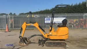 2021 JCB 8008 rubber tracked excavator (s/n 3090453) with 3 buckets, blade, piped, expanding tracks & ROPS - 2