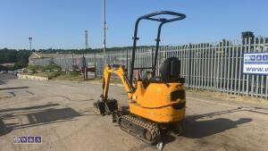 2021 JCB 8008 rubber tracked excavator (s/n 3090453) with 3 buckets, blade, piped, expanding tracks & ROPS - 3