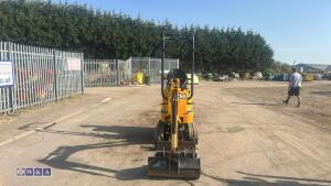 2021 JCB 8008 rubber tracked excavator (s/n 3090453) with 3 buckets, blade, piped, expanding tracks & ROPS - 8