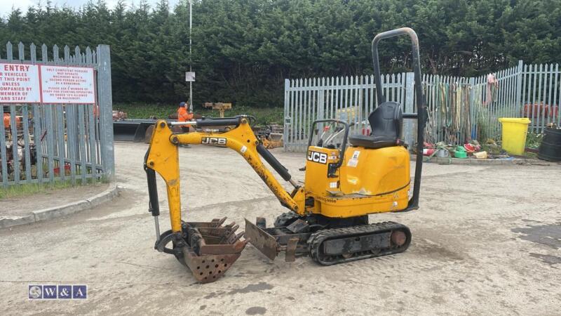 2021 JCB 8008 rubber tracked excavator (s/n 3041743) with 3 buckets, blade, piped, expanding tracks & ROPS