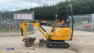 2021 JCB 8008 rubber tracked excavator (s/n 3041743) with 3 buckets, blade, piped, expanding tracks & ROPS - 2