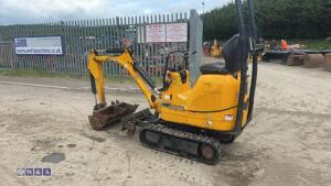 2021 JCB 8008 rubber tracked excavator (s/n 3041743) with 3 buckets, blade, piped, expanding tracks & ROPS - 3