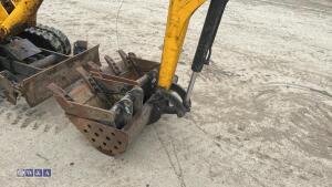 2021 JCB 8008 rubber tracked excavator (s/n 3041743) with 3 buckets, blade, piped, expanding tracks & ROPS - 8
