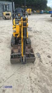 2021 JCB 8008 rubber tracked excavator (s/n 3041743) with 3 buckets, blade, piped, expanding tracks & ROPS - 9