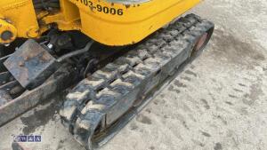 2021 JCB 8008 rubber tracked excavator (s/n 3041743) with 3 buckets, blade, piped, expanding tracks & ROPS - 14