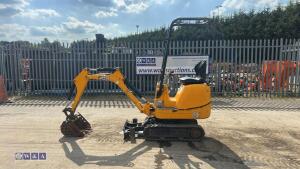 2021 JCB 8008 rubber tracked excavator (s/n 3090389) with 3 buckets, blade, piped, expanding tracks & ROPS - 2