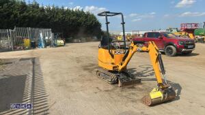2021 JCB 8008 rubber tracked excavator (s/n 3090389) with 3 buckets, blade, piped, expanding tracks & ROPS - 7