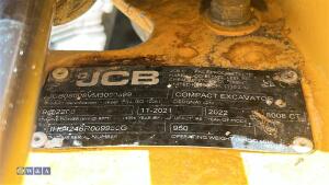 2021 JCB 8008 rubber tracked excavator (s/n 3090389) with 3 buckets, blade, piped, expanding tracks & ROPS - 23
