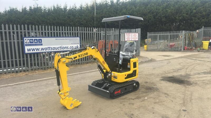 2026 RIPPA R319 rubber tracked excavator (s/n C26040678) c/w bucket, blade, piped & canopy (Briggs & Stratton)