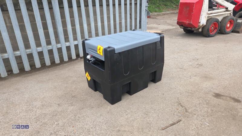 DTK 480ltr plastic fuel tank with 12v pump and delivery hose (unused)
