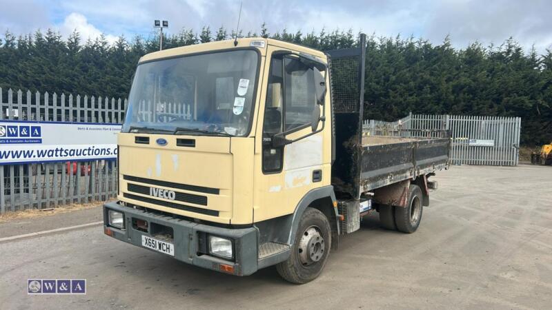 2000 IVECO FORD NEW CARGO 7.5t tipper (X651 WDH) (V5 & folder of service documents in office