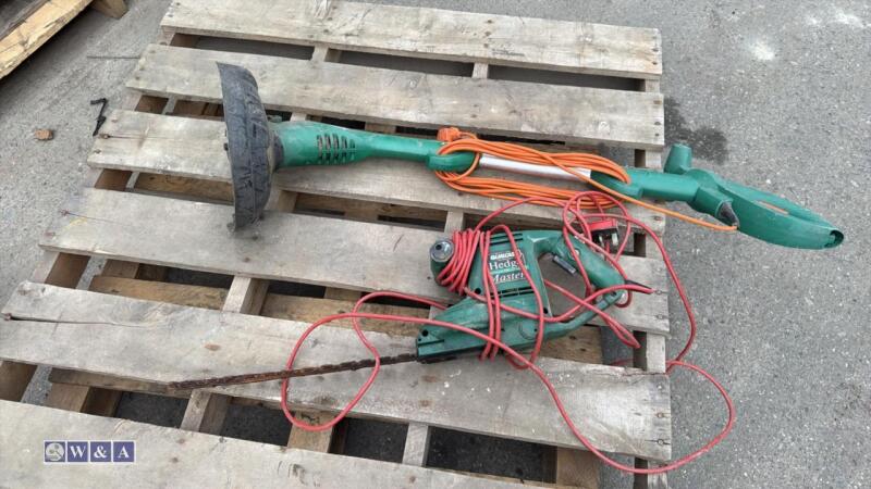 QUALCAST 240v hedge cutter & BLACK & DECKER 240v strimmer
