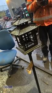 Metal lantern on stand - 4