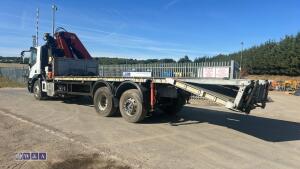 Iveco stralis 310 cheese wedge flat bed c/w pm crane - 3